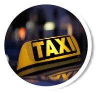 FingerDine book a taxi widget